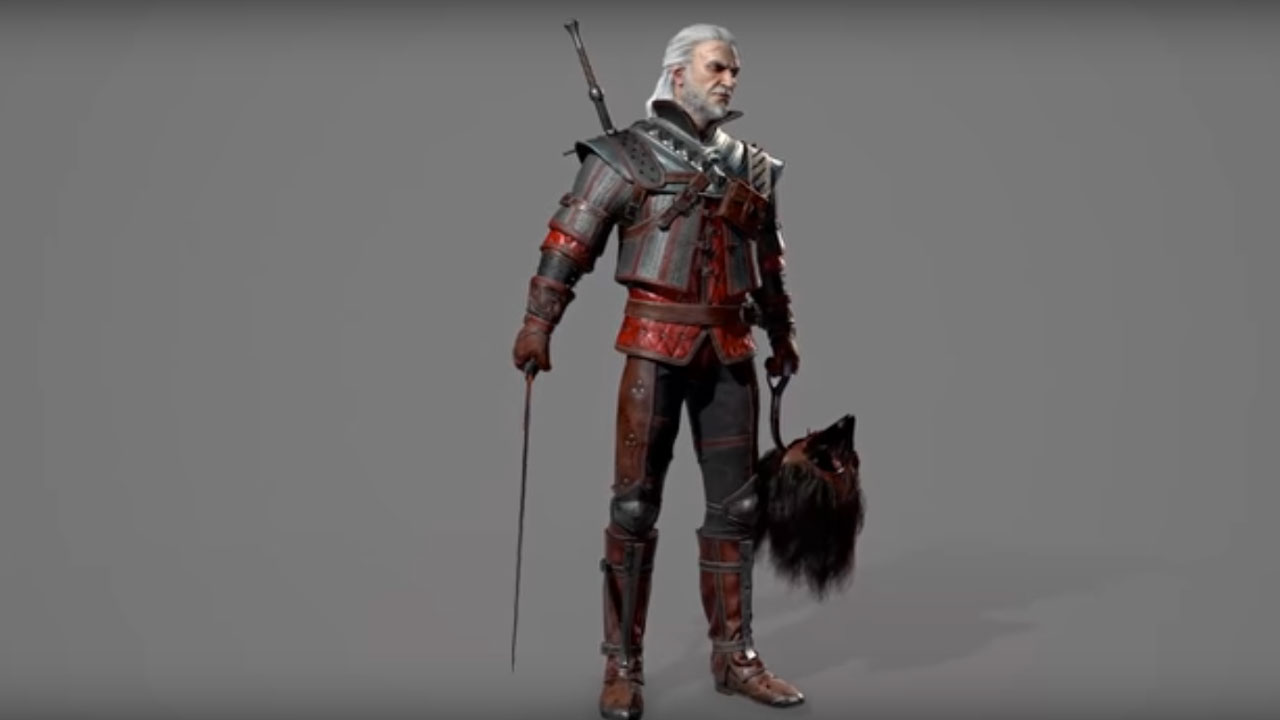 Painting Geralt - A Portrait of the Witcher as an Old Man ~ The Witcher 3:  Blood and Wine DLC - YouTube