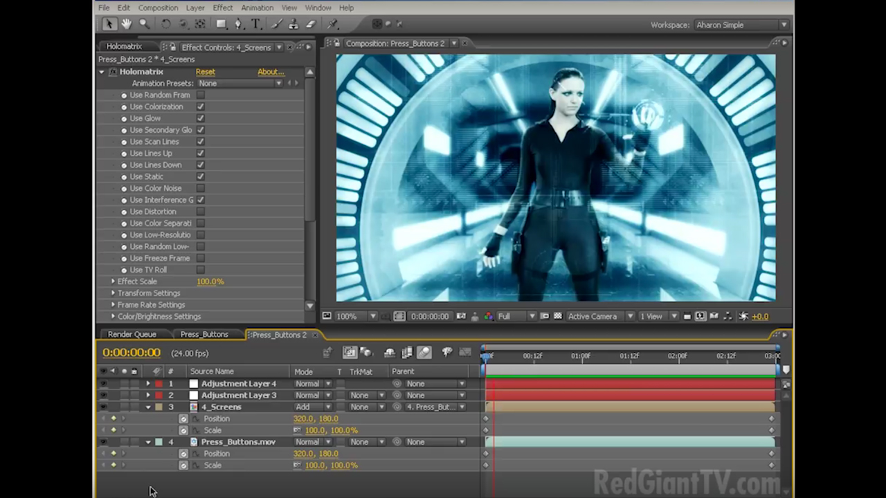 Red Holomatrix: a Holographic Interface in After Effects - Toolfarm